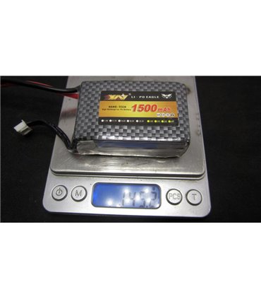 Аккумулятор квадрокоптера LiPo 11.1V 70C 1500mah 3S XT60 146г 65*43*24мм (16024)
