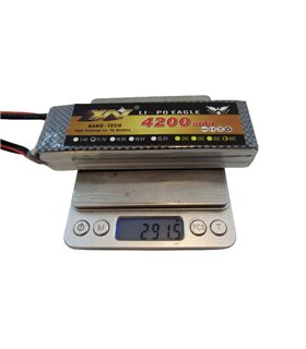 Аккумулятор квадрокоптера LiPo 11.1V 45C 4200mah 3S XT60 292г 135*43*27мм (16022)