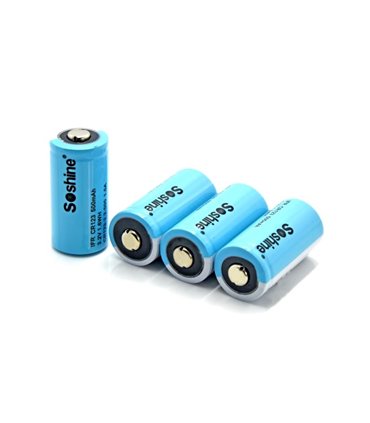 Аккумулятор Soshine 16340 RCR123 CR123 LiFePo 3.2V 500mAh (15000)