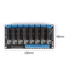 Модуль реле твердотельного 8-канальный на G3MB-202P 5V 2A (17525)