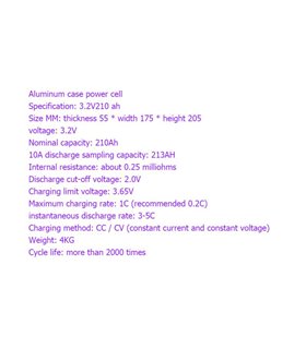 Аккумулятор литий-железо-фосфат для инверторов CATL LiFePo 3.2V 210AH (16783) Аккумулятор литий-железо-фосфат для инверторов CATL LiFePo 3.2V 210AH (16783)
