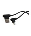 Кабель зарядки телефона планшета силиконовый угловой VPB USB to micro (15623)