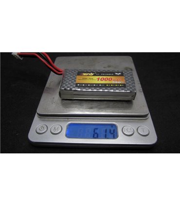 Аккумулятор квадрокоптера LiPo 7.4V 70C 1000mah 2S JST 62г 70*34*13мм (16028)