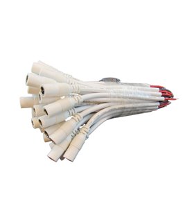 Разъем белый с кабелем DC мама 5.5*2.1мм 0.75мм 15см (18200)