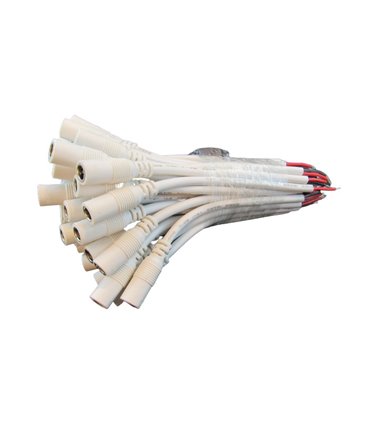 Разъем белый с кабелем DC мама 5.5*2.1мм 0.75мм 15см (18200)