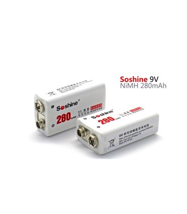 Крона Soshine Ni-Mh 9V 280mAh (15003)