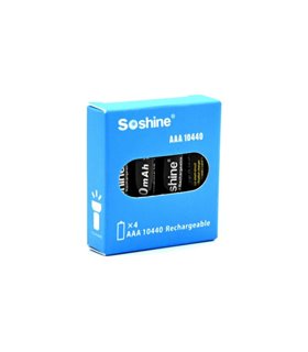 Аккумулятор Li-Ion 3.7V Soshine AAA 10440 с лепестками (17194)