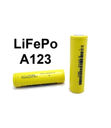 Высокотоковый аккумулятор литий ферум LiFePo 18650 1500mAh 18mOm A123 (15191)