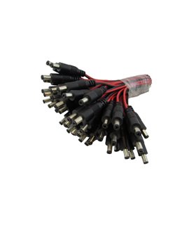 Штекер черный с кабелем DC папа 5.5*2.1мм 0.75мм 15см (18197)