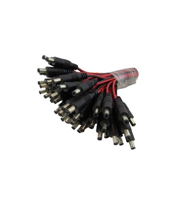 Штекер черный с кабелем DC папа 5.5*2.1мм 0.75мм 15см (18197)