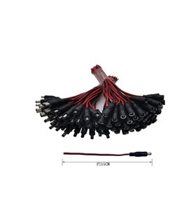 Штекер черный с кабелем DC папа 5.5*2.1мм 0.75мм 15см (18197)