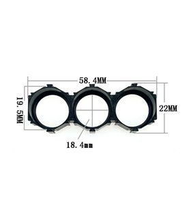 Холдер для аккумуляторов смещенный 3S 18650 2шт (18209)