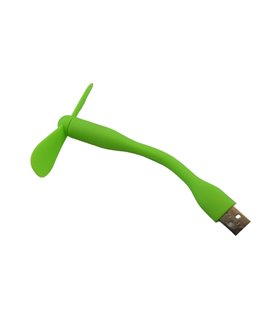Вентилятор гибкий силиконовый USB OTG зеленый цвет (17154)