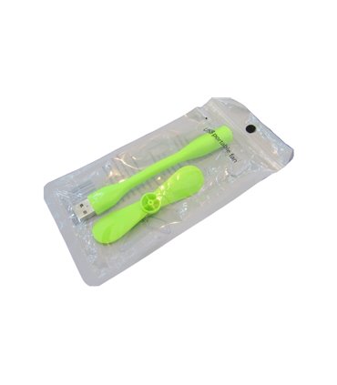 Вентилятор гибкий силиконовый USB OTG зеленый цвет (17154)