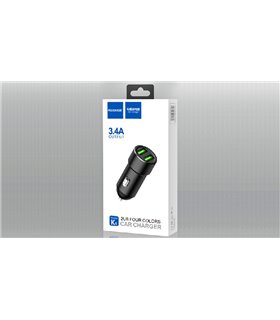 Быстрая зарядка телефона автомобильная Baitong K5 5V 3.4A USB (18586)