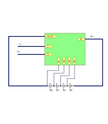 Плата защиты шуруповерта Li-Ion 14.4V 16.8V 4*18650 30A (14247)