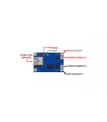 Модуль заряда Li-Ion аккумуляторов TP4056 mini USB (10531)