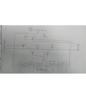 Плата для аккумулятора шуруповерта BMS Li-Ion 4S 14.4V 30A (16508)