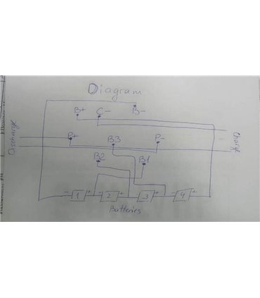Плата для аккумулятора шуруповерта BMS Li-Ion 4S 14.4V 30A (16508)