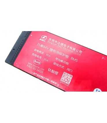 Плата защиты балансир BMS литий титанат аккумулятора LiTo 35S 84V 80A (14980)