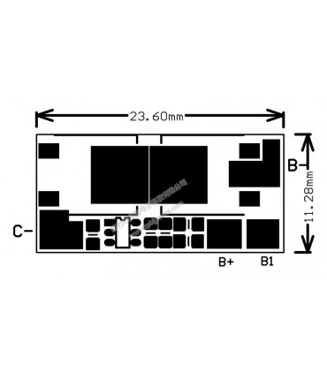 Плата защиты аккумулятора контролер электроотвертки Li-Ion Li-Po 2S 7.2V 10A (15720)