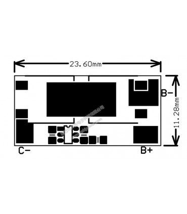 Плата защиты аккумулятора контролер электроотвертки Li-Ion Li-Po 1S 3.7V 10A (15719)