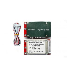 Плата защиты аккумулятора Li-Ion BMS 13S 48V 15A (16407)
