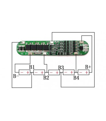 Плата защиты аккумулятора BMS Li-Ion 5S 21V 25A (16257)