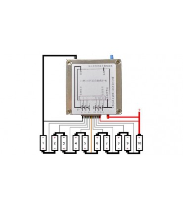 Плата защиты аккумулятора BMS Li-Ion 10S 36V 15A (16381)