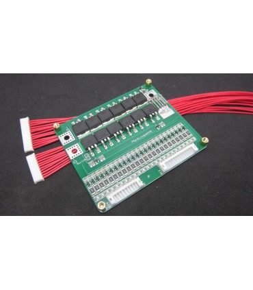 Плата защиты аккумулятора с балансировкой BMS LiFePo 24S 72V 20A (16145)