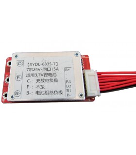 Плата защиты аккумулятора Li-Ion BMS 7S 25V 15A (16409) Плата защиты аккумулятора Li-Ion BMS 7S 25V 15A (16409)