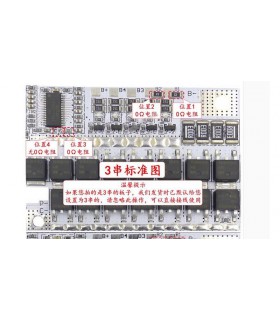 Плата защиты аккумулятора BMS для Li-Ion с балансировкой 3S 12.6V 100A (16077)