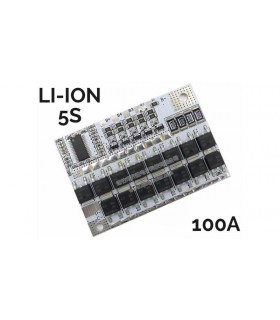 Плата защиты аккумулятора BMS для Li-Ion с балансировкой 5S 21V 100A (16079) Плата защиты аккумулятора BMS для Li-Ion с балансировкой 5S 21V 100A (16079)