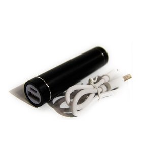 Power Bank Портативная Зарядка 1*18650 алюминий черный (10433)