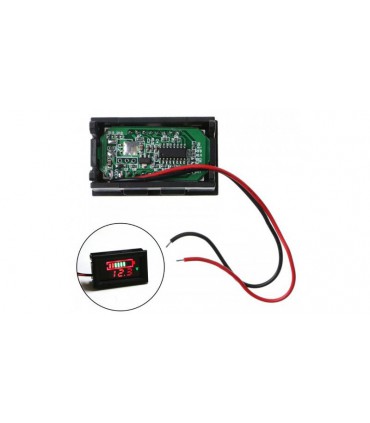 Индикатор заряда свинцово-кислотного аккумулятора с вольтметром (12707)