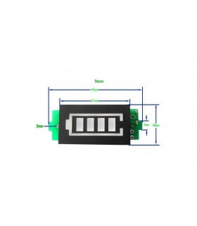 Индикатор заряда разряда 12V 2х3см зеленый (10765) Индикатор заряда разряда 12V 2х3см зеленый (10765)