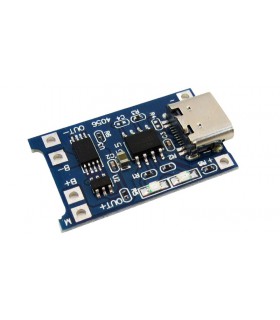 Модуль заряда разряда Li-ion 1S TP4056 Type-C (18570) Модуль заряда разряда Li-ion 1S TP4056 Type-C (18570)