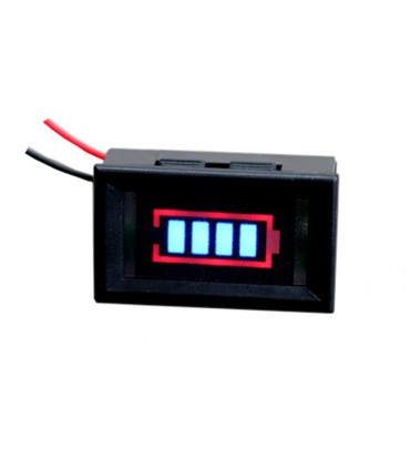 Индикатор заряда питания аккумулятора 12V синий (11613)