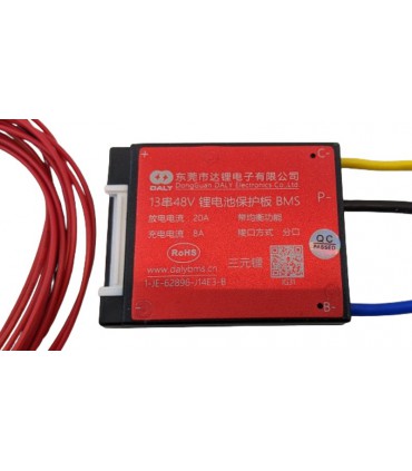 Плата защиты заряда разряда BMS Daly Li-Ion 48V 20A 13S 63*50*12mm (17172)