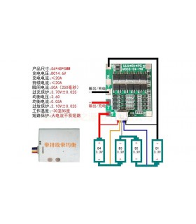 Контроллер защиты заряда разряда BMS 4S LiFePo4 30A (12928) Контроллер защиты заряда разряда BMS 4S LiFePo4 30A (12928)