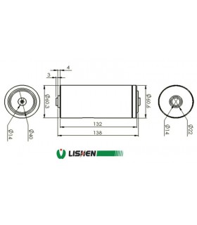 Аккумулятор литий титанат Lishen LTO UUR60144TA 2.5V 0.2mR 18Ah (17191) Аккумулятор литий титанат Lishen LTO UUR60144TA 2.5V 0.2mR 18Ah (17191)