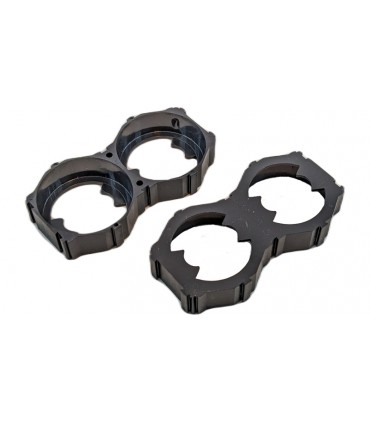 Холдер скошенный двойной для сборки в батарею элемент 33140 2шт (19211)