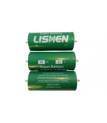 Аккумулятор литий титанат Lishen LTO 2.5V 0.2mR 26Ah 30000 циклов (18639)