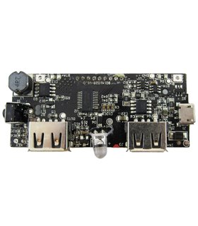 Плата Power Bank LCD 2*USB 5V 2A micro 64*27мм (18573)
