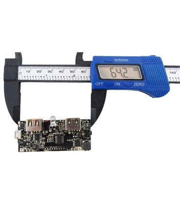 Плата Power Bank LCD 2*USB 5V 2A micro 64*27мм (18573)