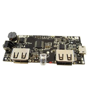 Плата Power Bank LCD 2*USB 5V 2A micro 64*27мм (18573)