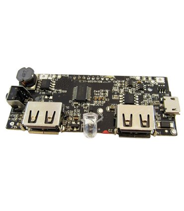 Плата Power Bank LCD 2*USB 5V 2A micro 64*27мм (18573)