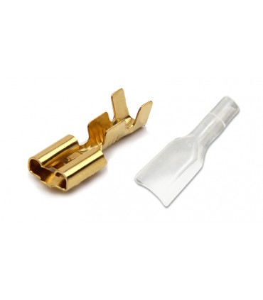 Клемма ножевая желтая 4.8мм (17990)