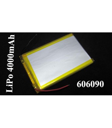 Аккумулятор LiPo 3.7V 4000mAh 606090 60*90*6мм (11503)