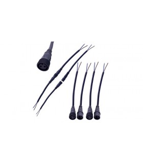 Наружный водонепроницаемый коннектор папа-мама 2.5мм 0.3м (19313)